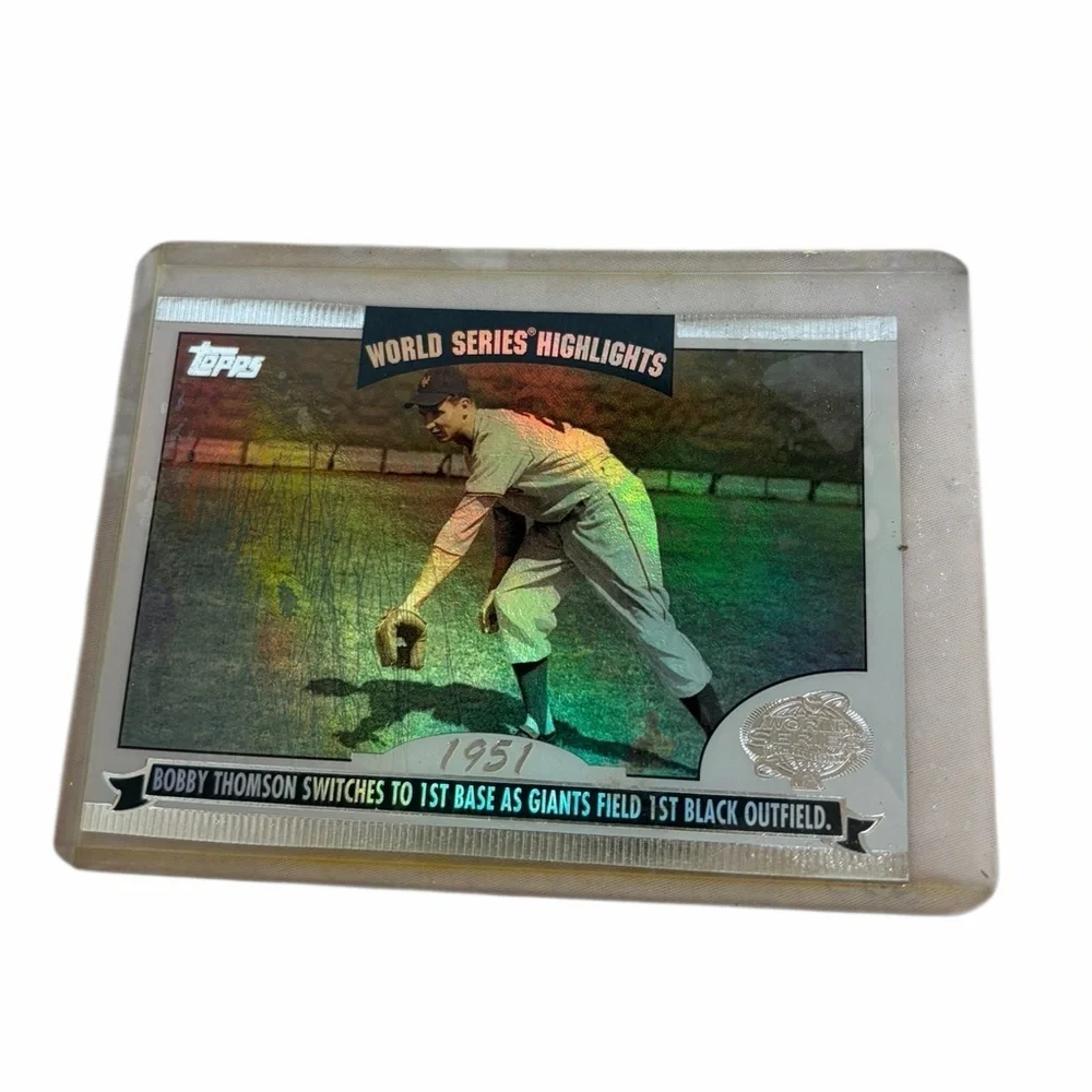 1951 Topps Bobby Thomson World Series Highlights – Historic Giants Outfield Card